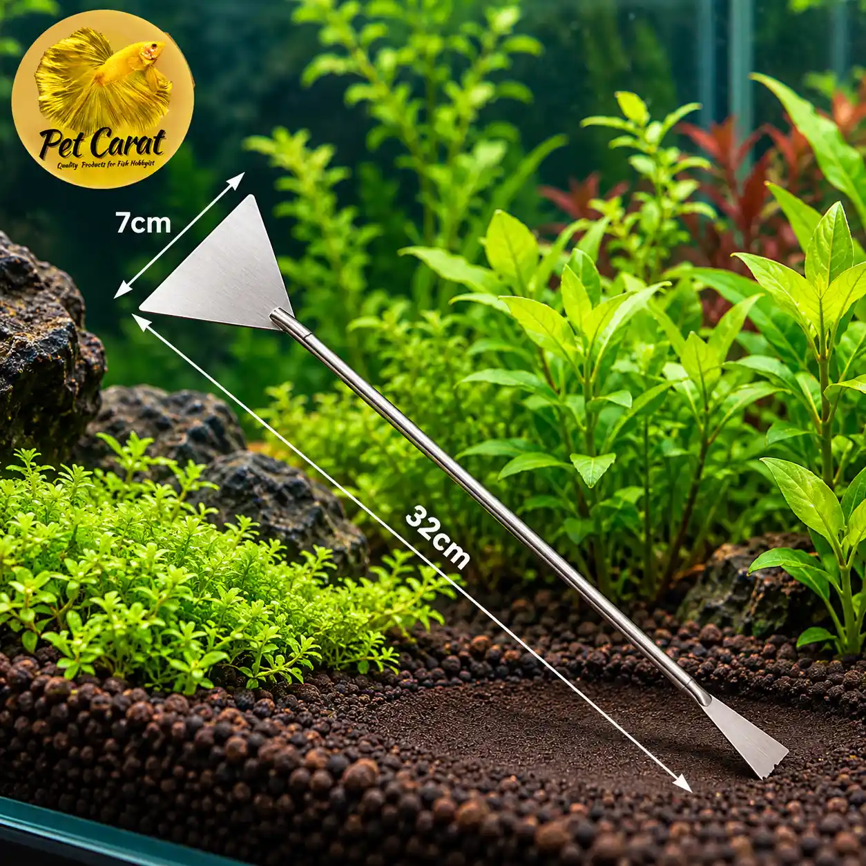 Aquarium Stainless Steel Flat Sand Flattener 32cm